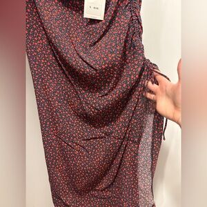 Floral Midi Skirt with some ruching